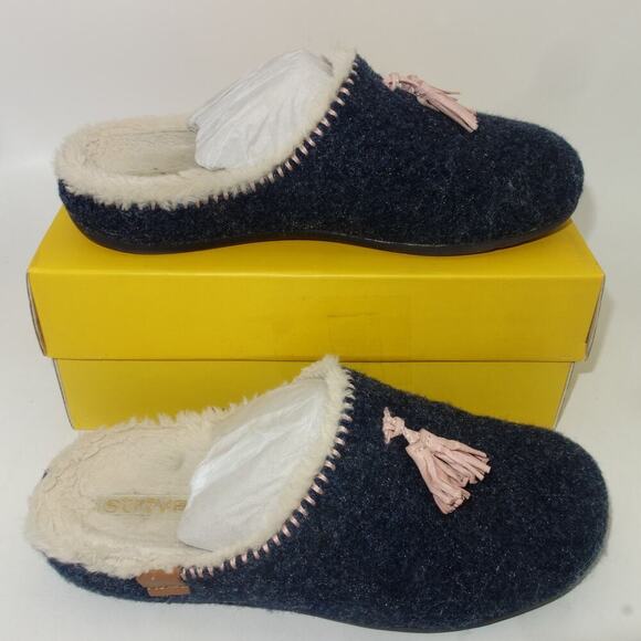 Strive Lille Comfort Supportive Slipper Navy Blue Women's  8 - Picture 1 of 8